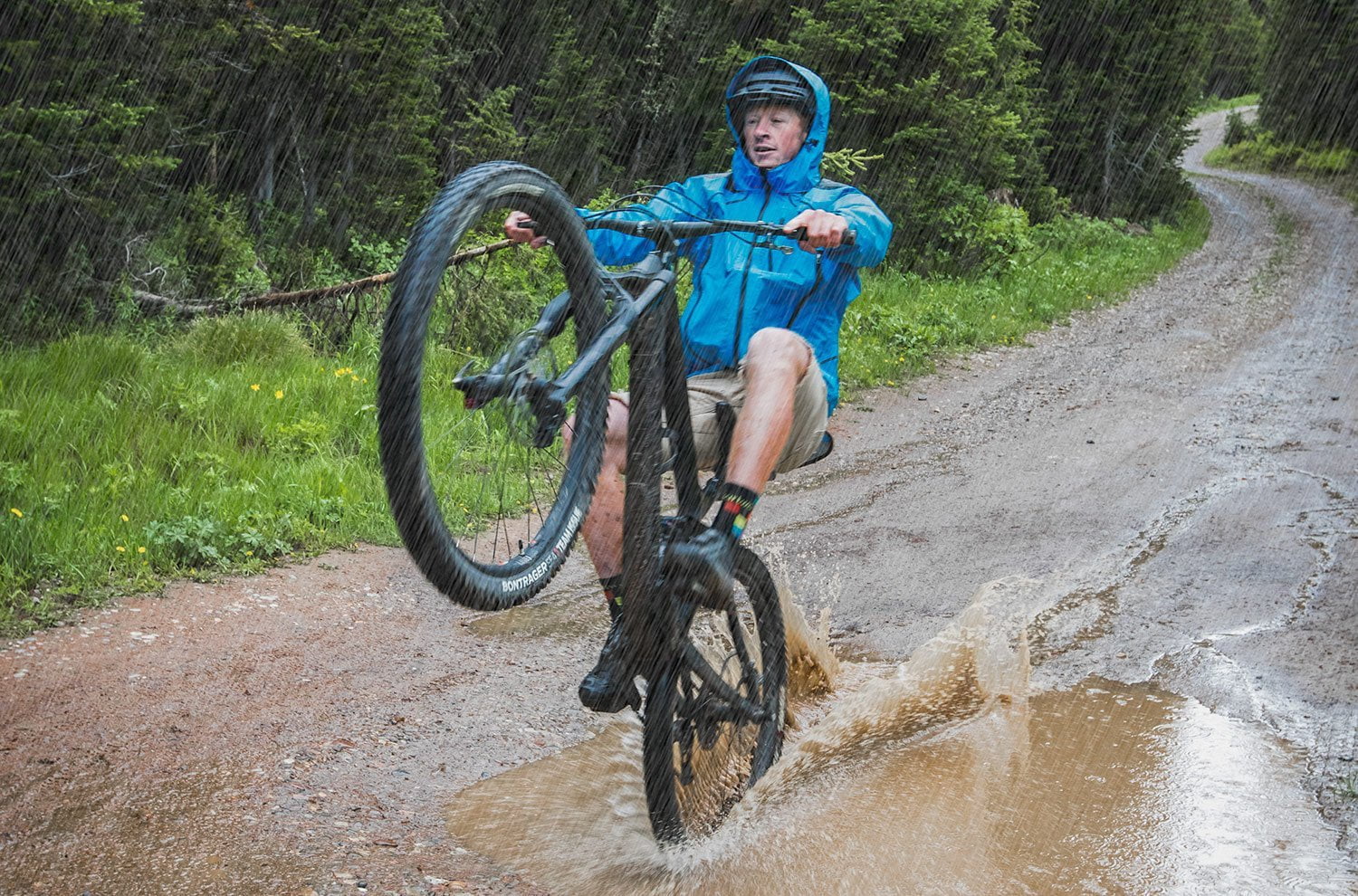 Mountain biking rain on sale