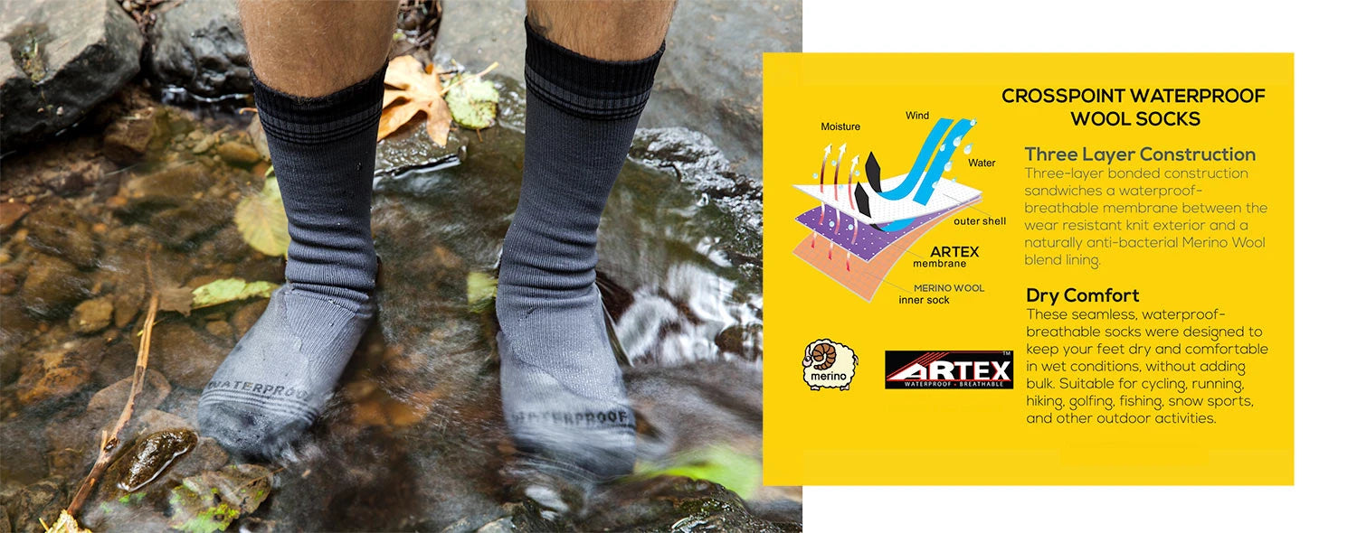  Ultra-thin Golf Sports Socks, Waterproof Unisex Breathable  Hiking/Trekking/Skiing/Cycling/Fishing Socks, 1 Pair-Black-No Show  socks,Small