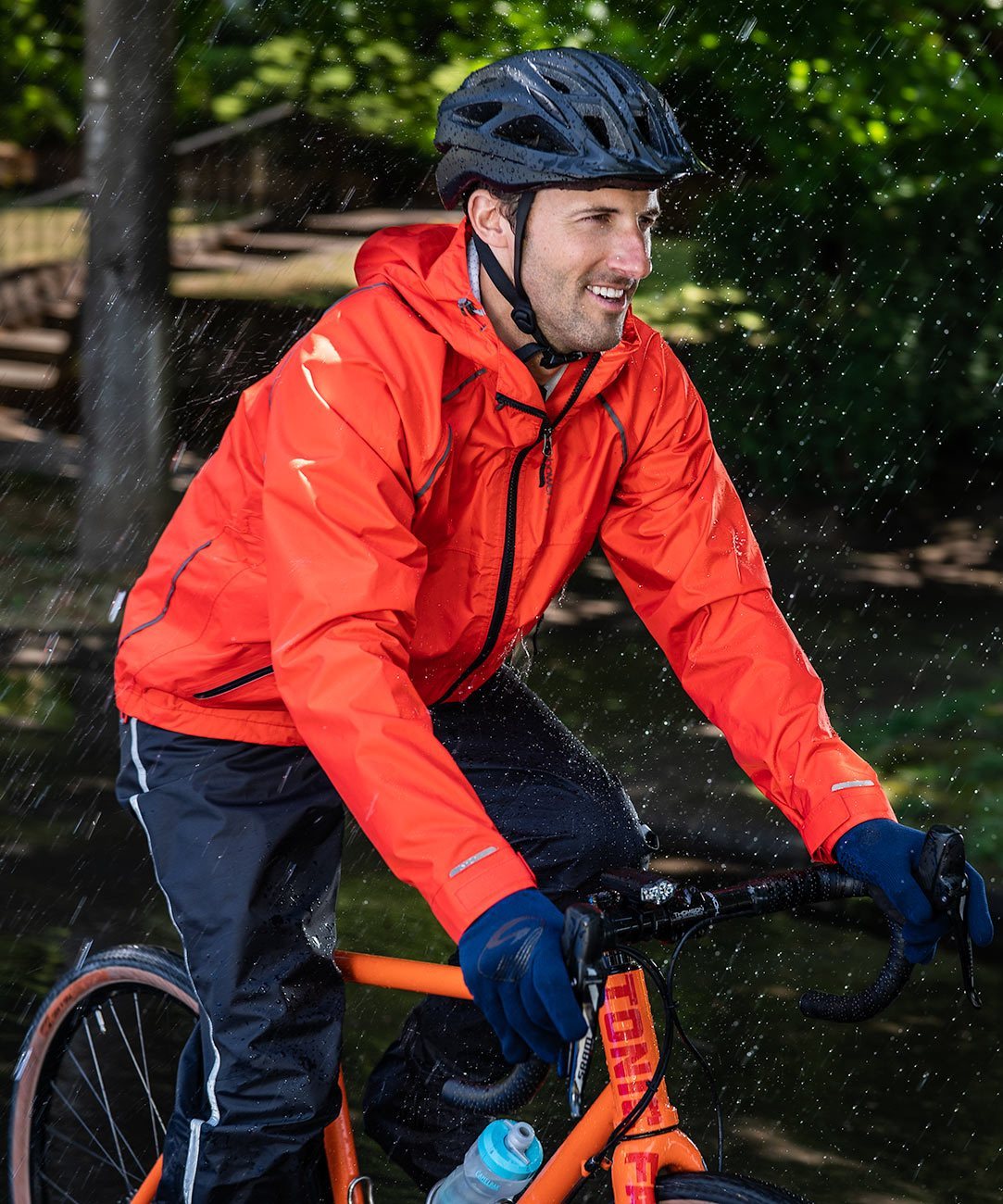 Ridge Unisex Waterproof Jacket - Fluorescent Orange | Halfords UK