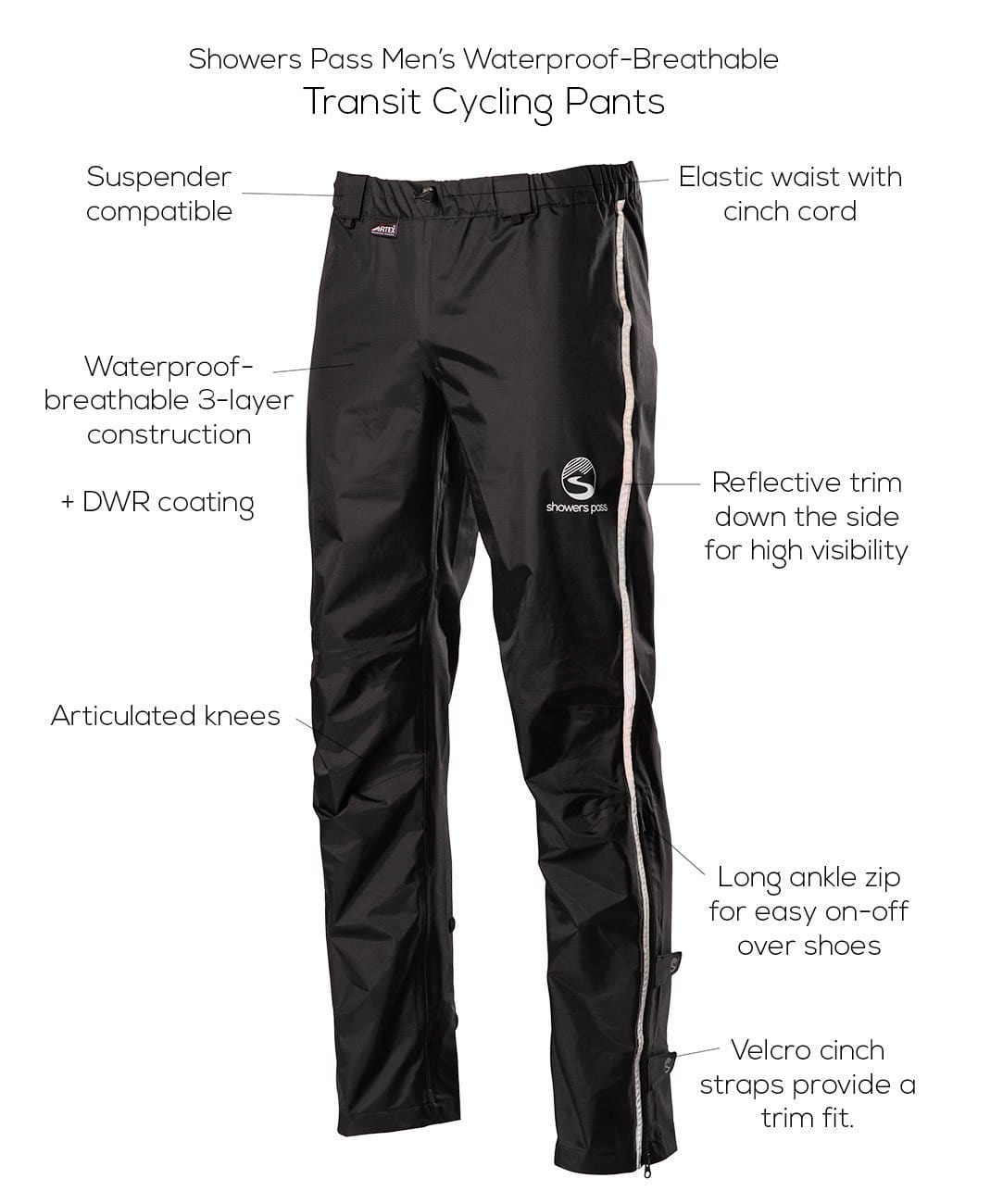 12 Pieces - Men's Tracksuit with Reflective Trim in Black